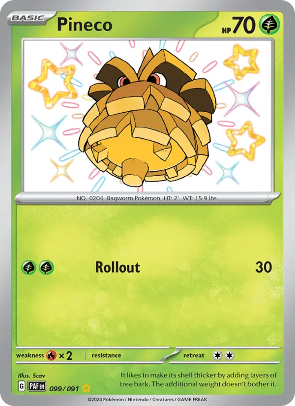 Pineco — Paldean Fates card #099