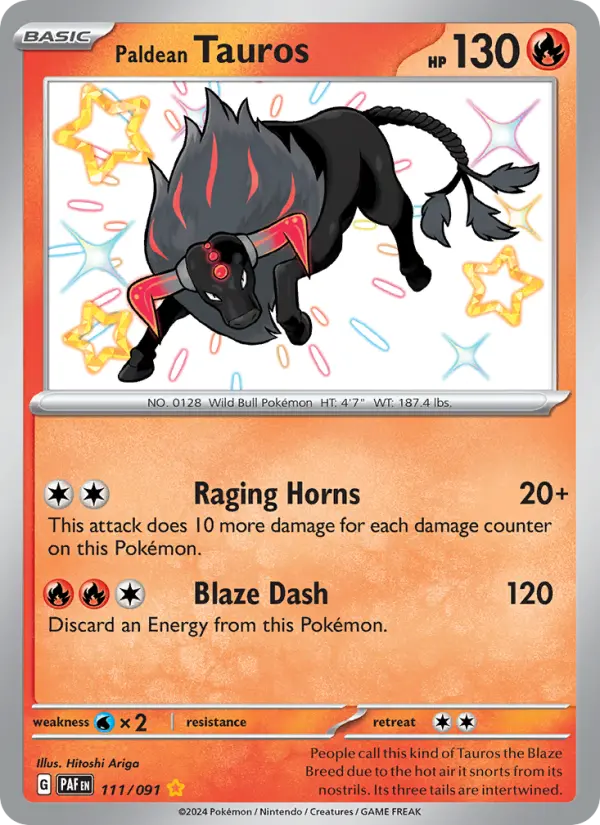 Paldean Tauros — Paldean Fates card #111