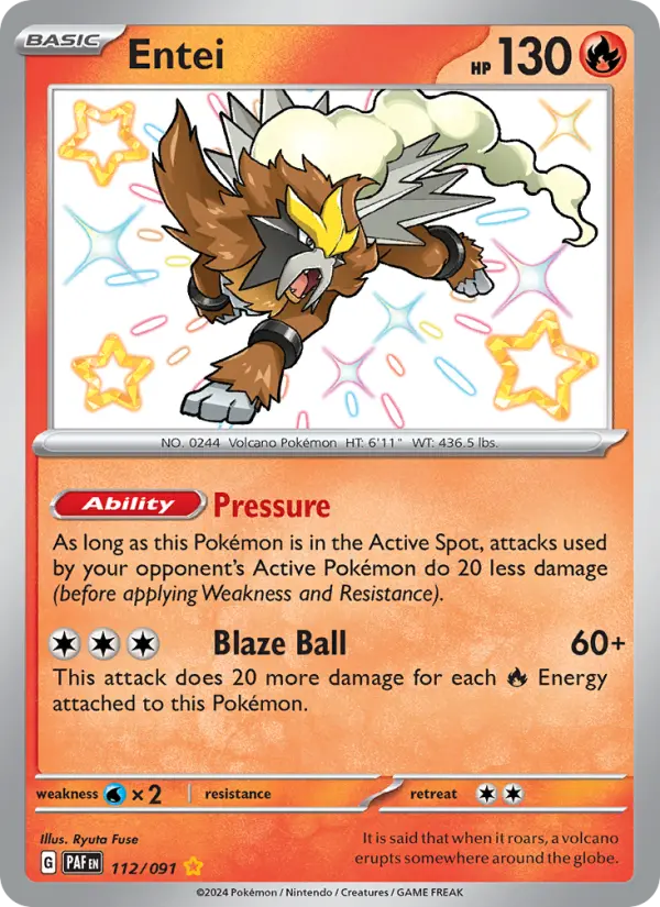 Entei — Paldean Fates card #112