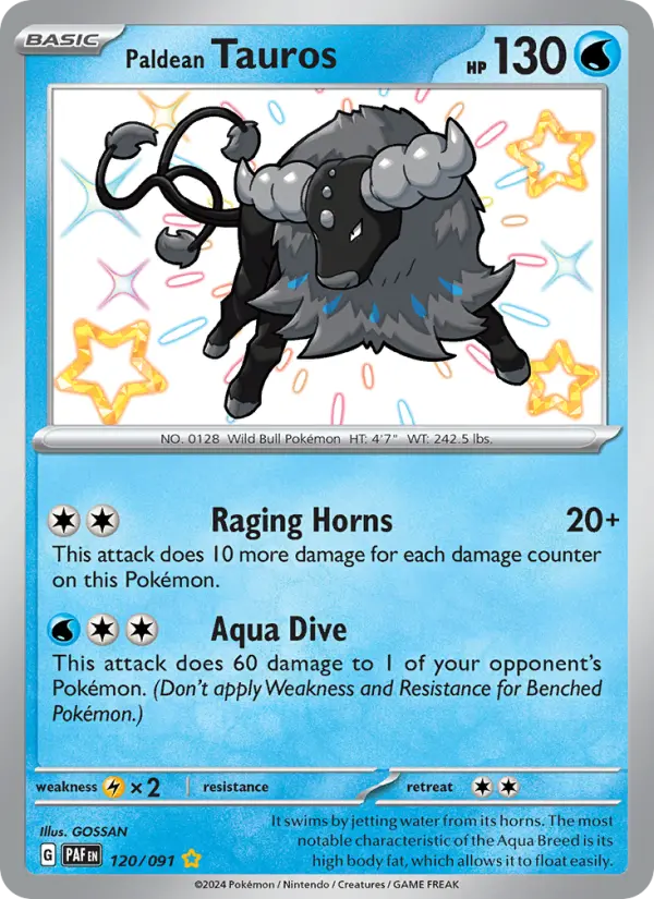Paldean Tauros — Paldean Fates card #120