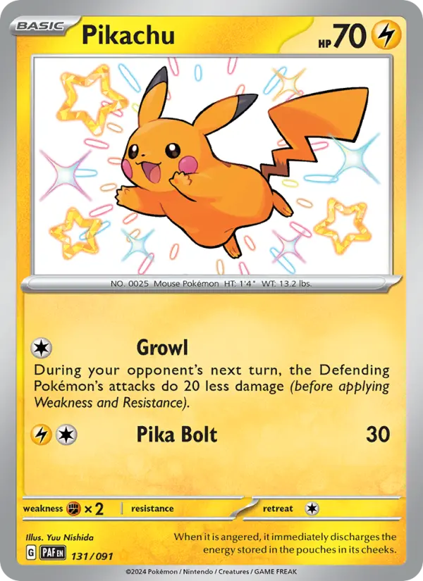 Pikachu — Paldean Fates card #131