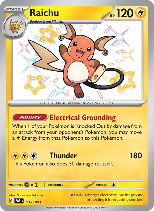 Raichu — Paldean Fates card #132