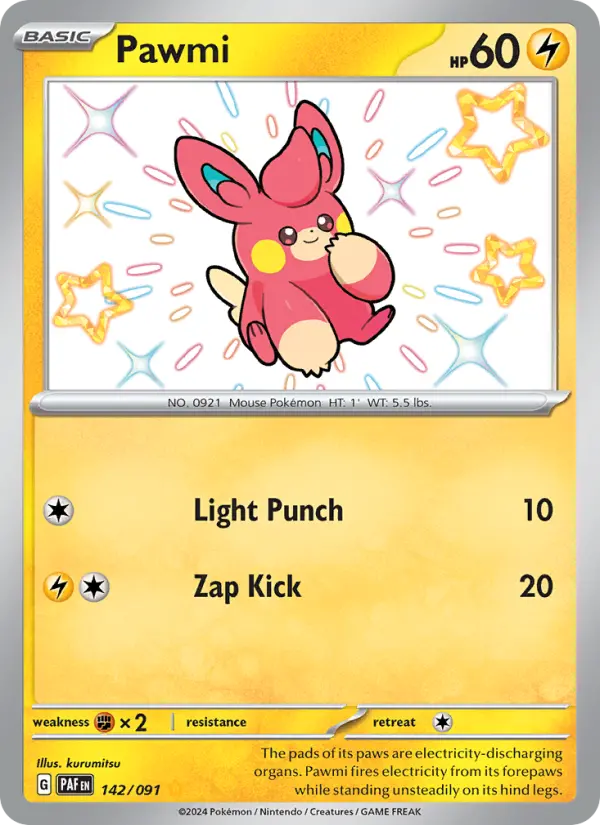 Pawmi — Paldean Fates card #142