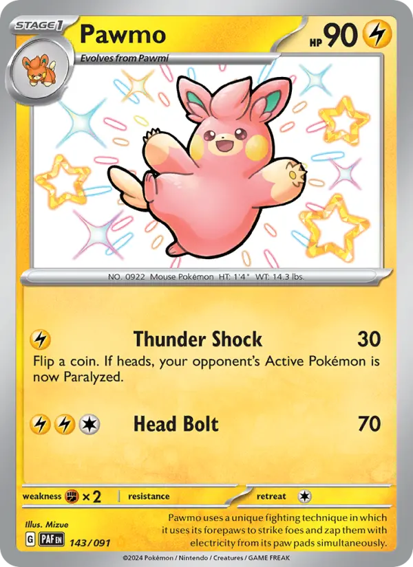 Pawmo — Paldean Fates card #143