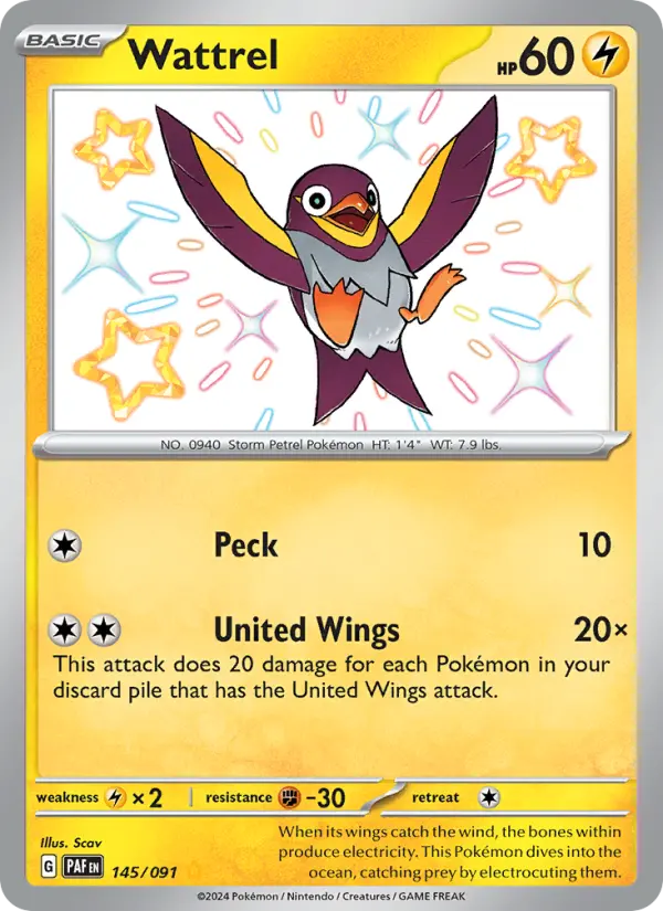 Wattrel — Paldean Fates card #145
