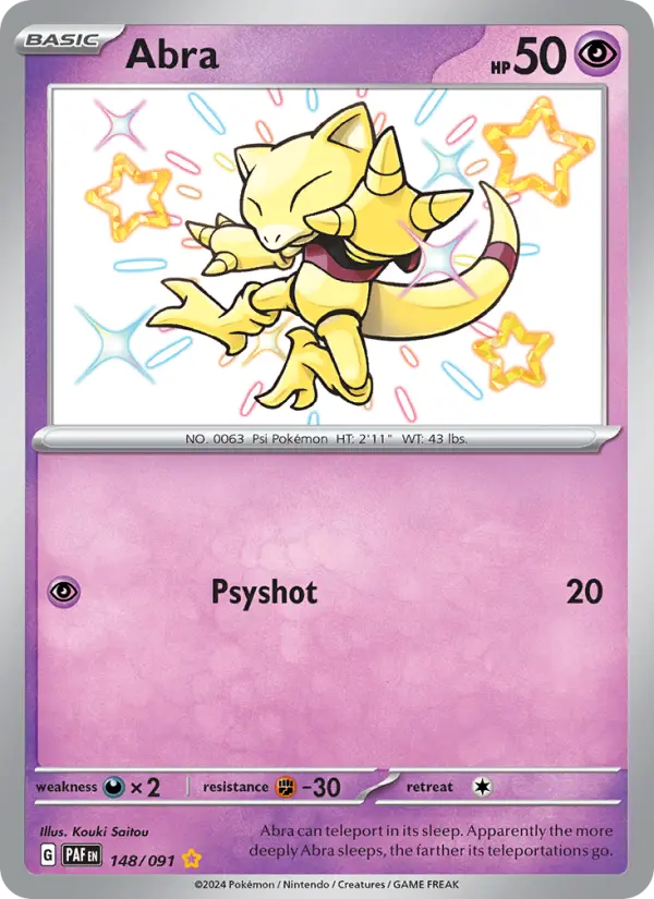 Abra — Paldean Fates card #148