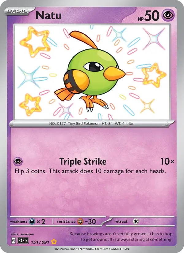 Natu — Paldean Fates card #151