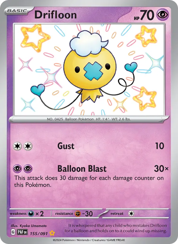 Drifloon — Paldean Fates card #155