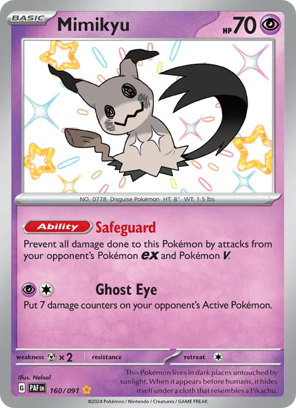Mimikyu — Paldean Fates card #160