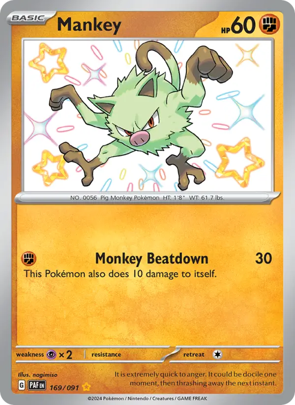 Mankey — Paldean Fates card #169