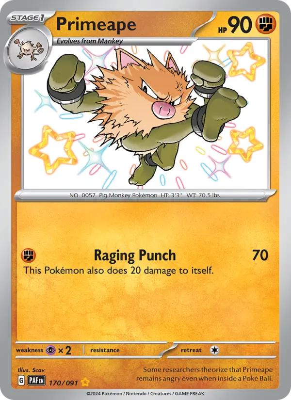 Primeape — Paldean Fates card #170