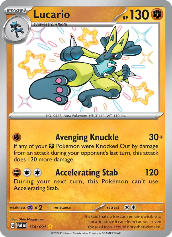 Lucario — Paldean Fates card #174