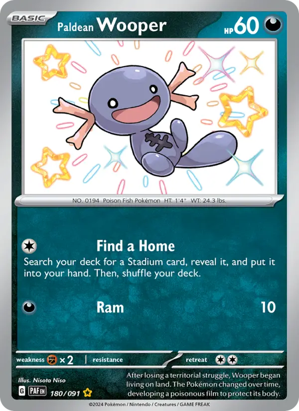 Paldean Wooper — Paldean Fates card #180