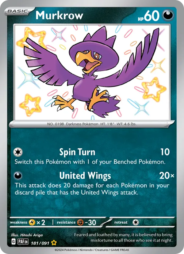 Murkrow — Paldean Fates card #181