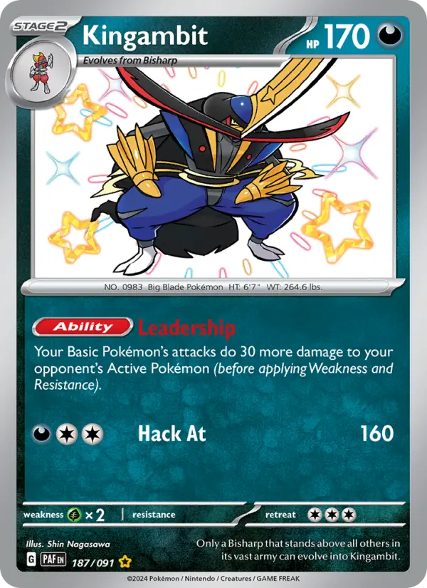 Kingambit — Paldean Fates card #187
