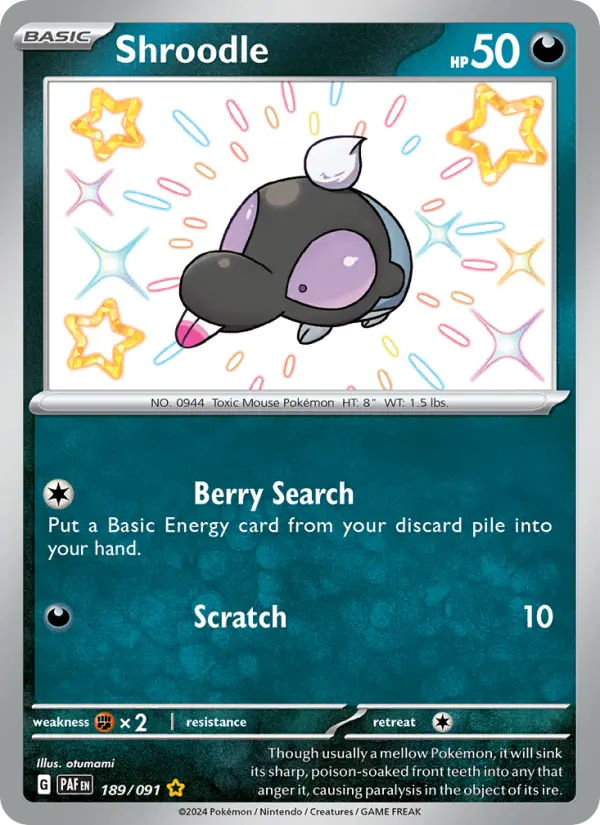 Shroodle — Paldean Fates card #189