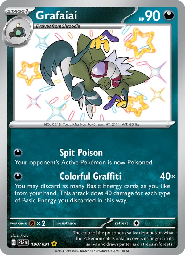 Grafaiai — Paldean Fates card #190