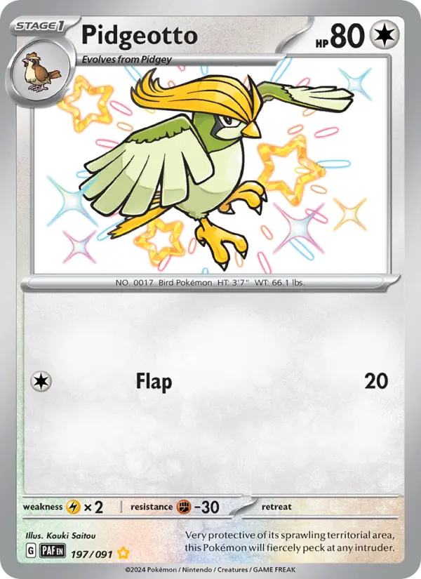 Pidgeotto — Paldean Fates card #197