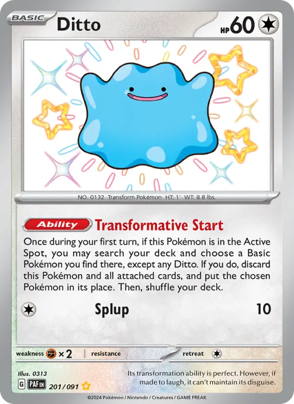 Ditto — Paldean Fates card #201