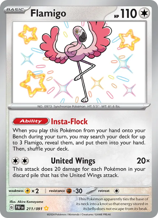 Flamigo — Paldean Fates card #211
