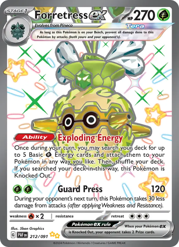 Forretress ex — Paldean Fates card #212