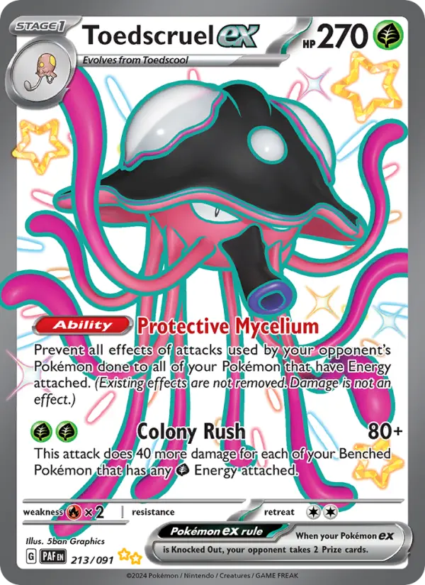 Toedscruel ex — Paldean Fates card #213