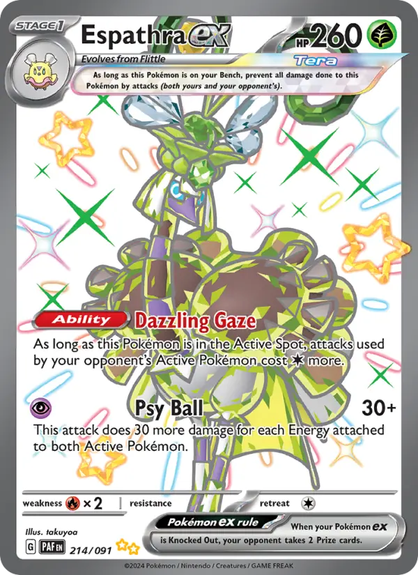 Espathra ex — Paldean Fates card #214