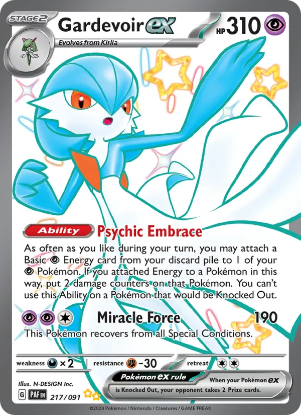 Gardevoir ex — Paldean Fates card #217