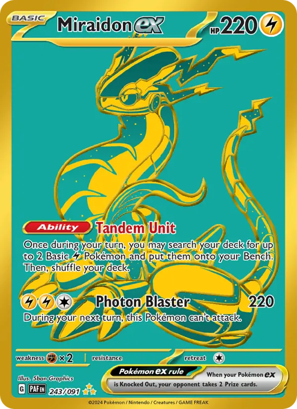 Miraidon ex — Paldean Fates card #243