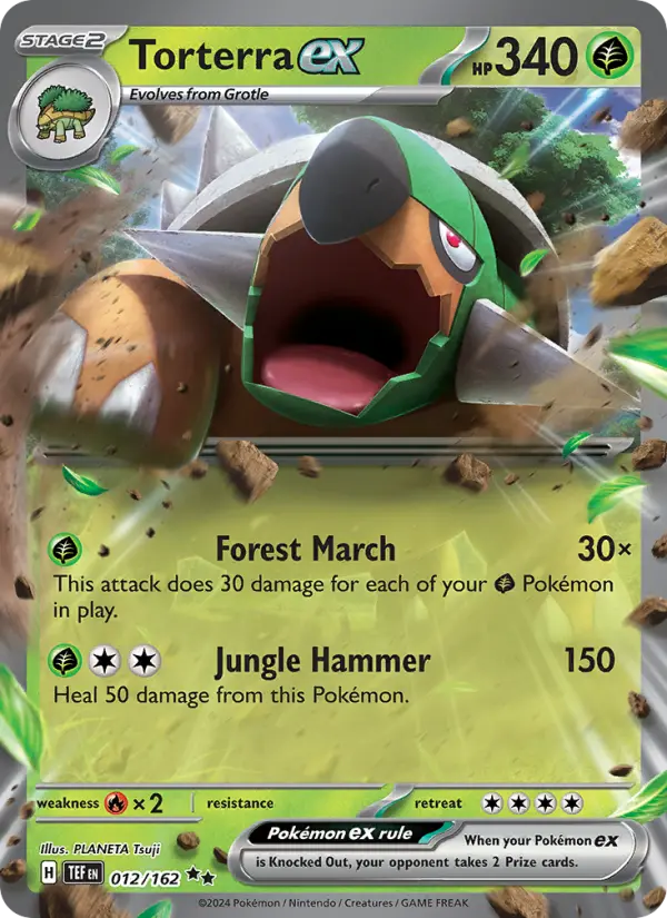Torterra ex — Temporal Forces card #012