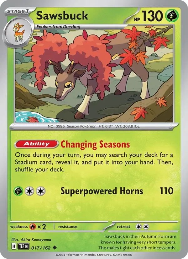 Sawsbuck — Temporal Forces card #017