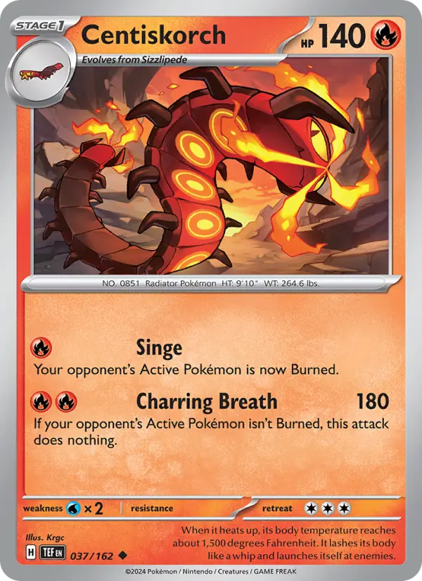 Centiskorch — Temporal Forces card #037