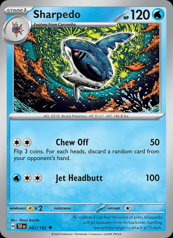 Sharpedo — Temporal Forces card #043