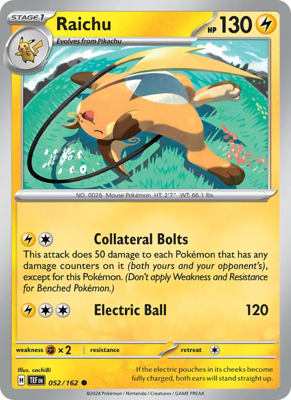 Raichu — Temporal Forces card #052