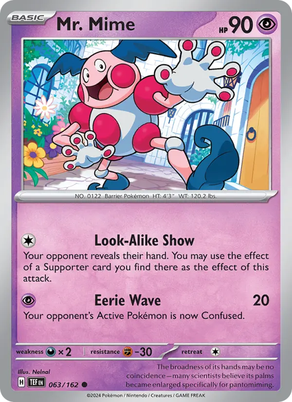 Mr. Mime — Temporal Forces card #063