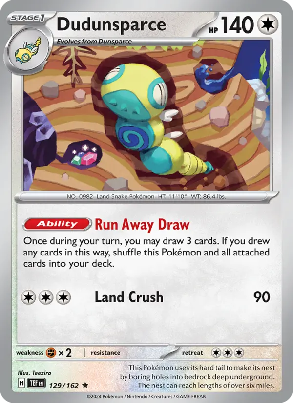 Dudunsparce — Temporal Forces card #129