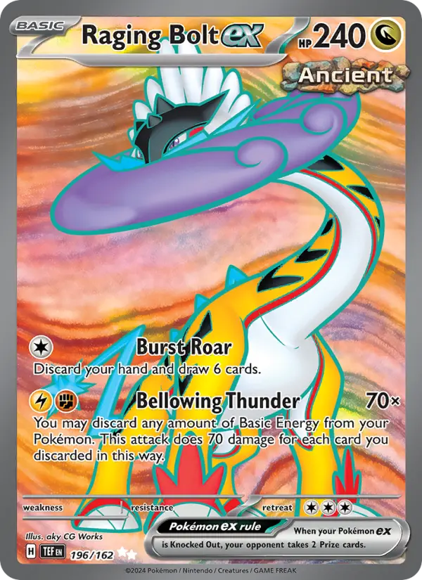 Raging Bolt ex — Temporal Forces card #196