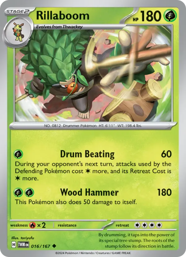 Rillaboom — Twilight Masquerade card #016