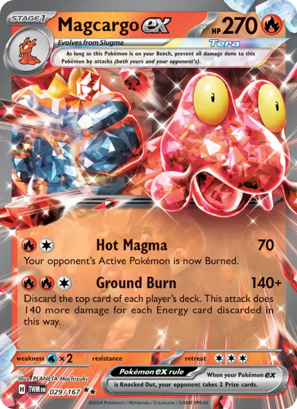 Magcargo ex — Twilight Masquerade card #029