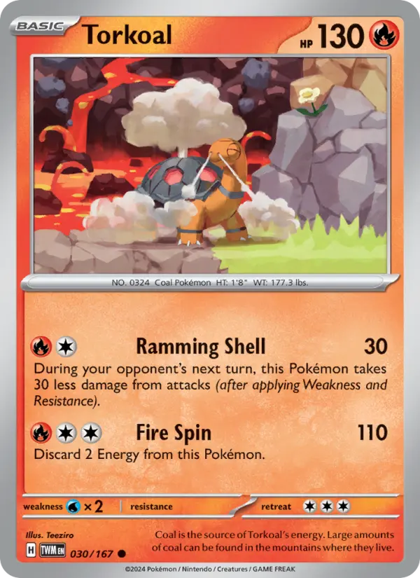Torkoal — Twilight Masquerade card #030