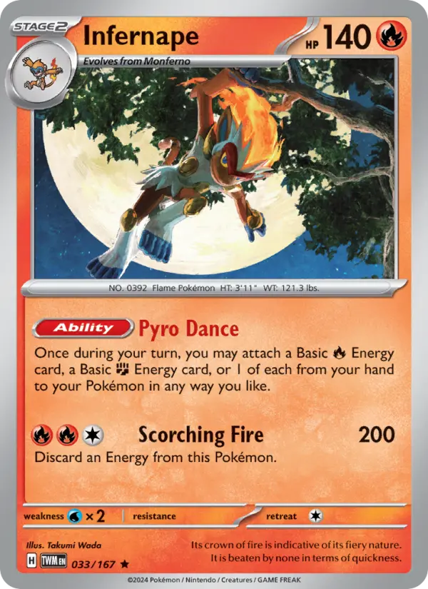 Infernape — Twilight Masquerade card #033