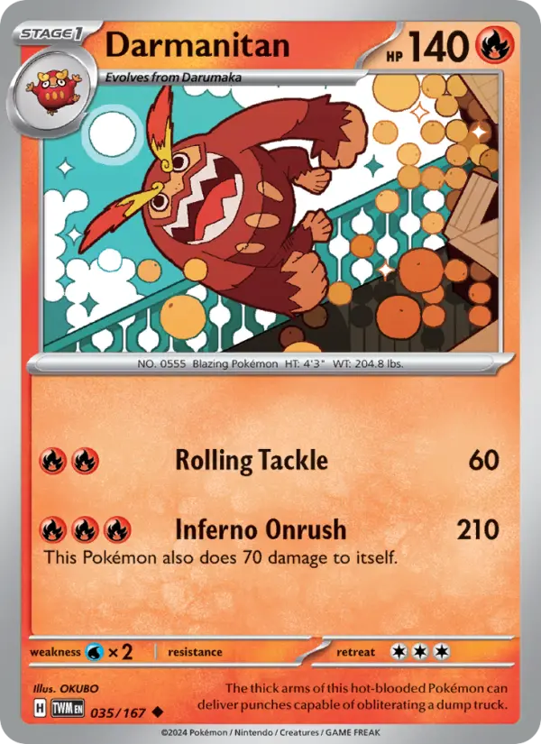 Darmanitan — Twilight Masquerade card #035
