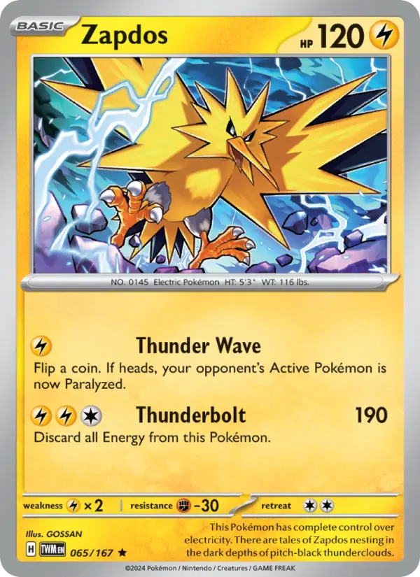 Zapdos — Twilight Masquerade card #065