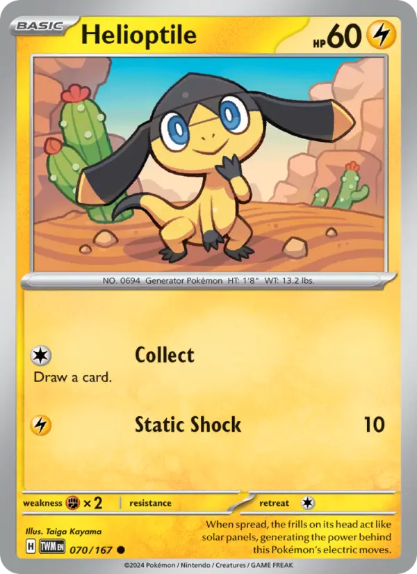 Helioptile — Twilight Masquerade card #070