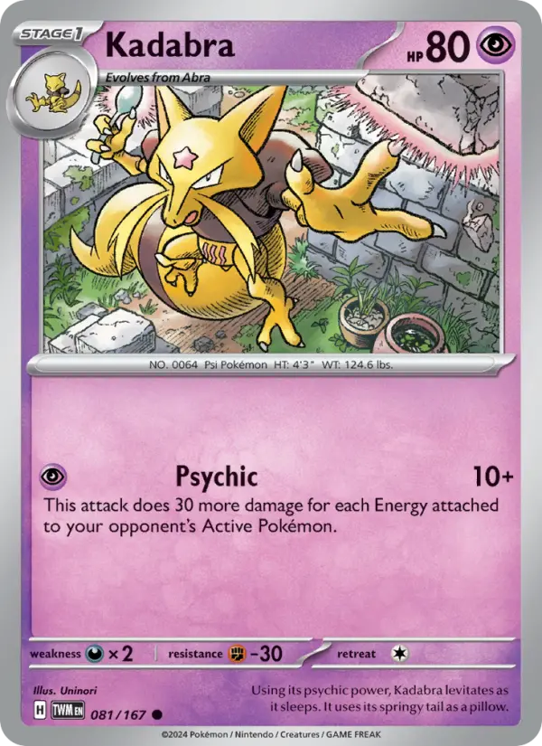 Kadabra — Twilight Masquerade card #081