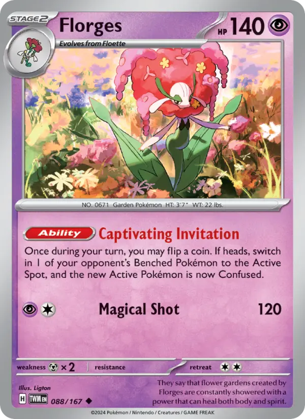 Florges — Twilight Masquerade card #088