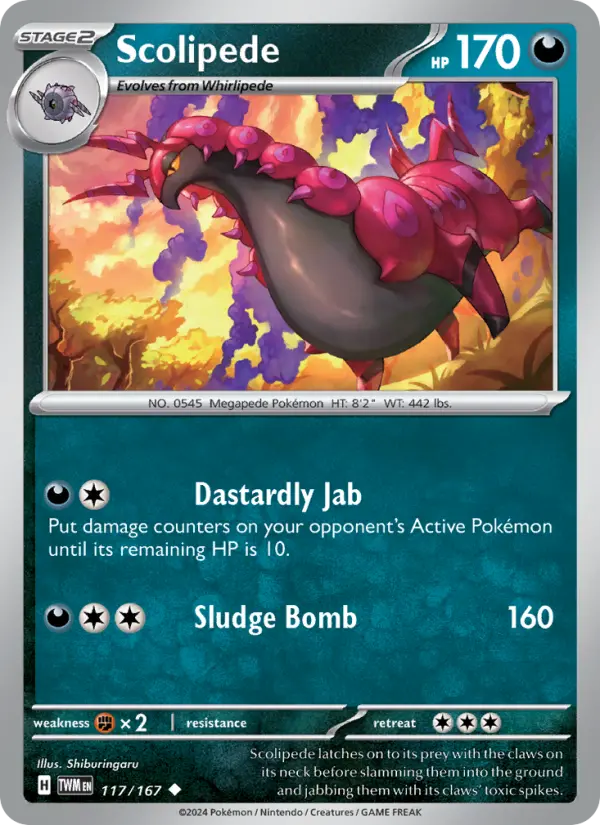 Scolipede — Twilight Masquerade card #117