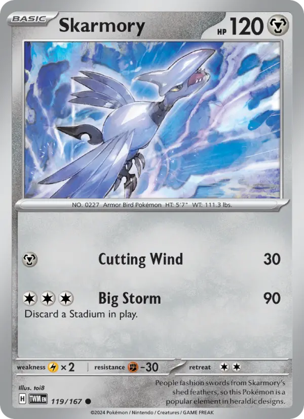 Skarmory — Twilight Masquerade card #119