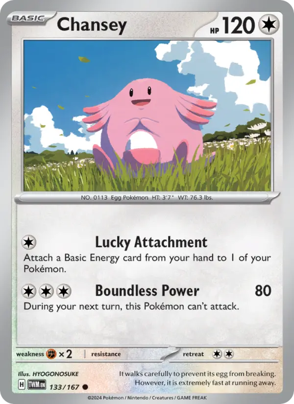 Chansey — Twilight Masquerade card #133