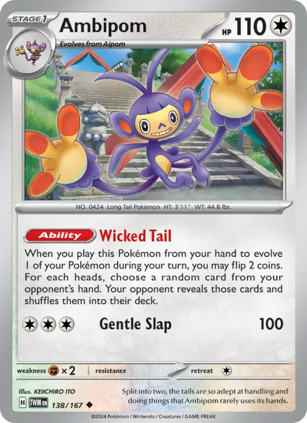 Ambipom — Twilight Masquerade card #138